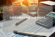 注册会计师什么考试_cpa都考试什么