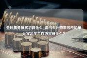 会计事务所实习做什么_请问会计师事务所的审计实习生工作内容是什么？