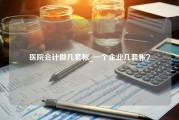 医院会计做几套帐_一个企业几套帐？