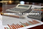 会计做账需要什么用品_手工账需要哪些账本