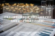 注册会计师审计听谁的课_注册会计师考试审计和财管哪个老师的课件讲的好啊？